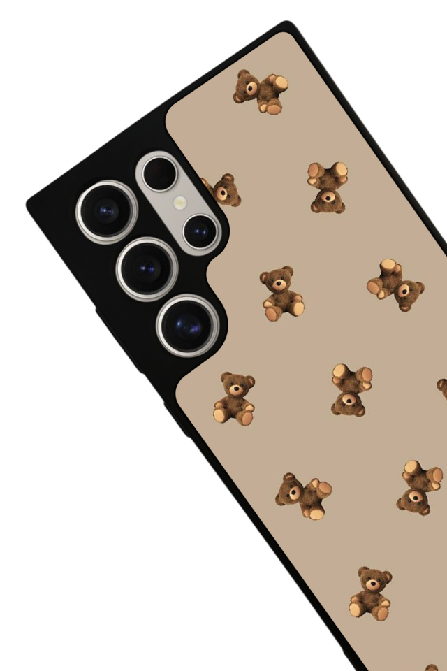 Samsung Galaxy S22 Ultra Uyumlu Ayı Tasarımlı Glossy Premium Kılıf