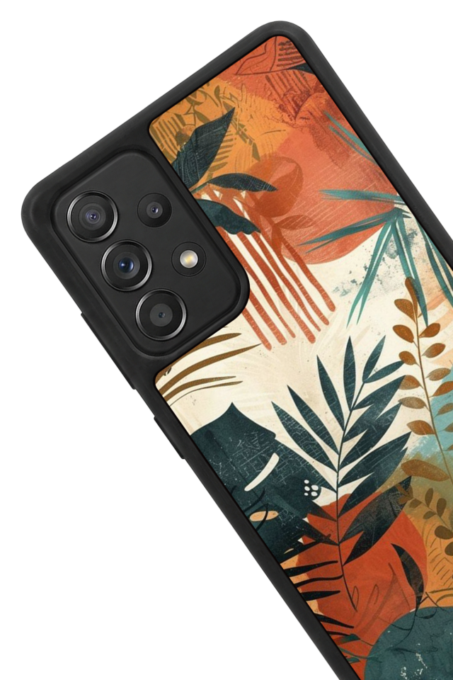 Samsung Galaxy A72 Uyumlu Botanik Tasarımlı Glossy Premium Kılıf