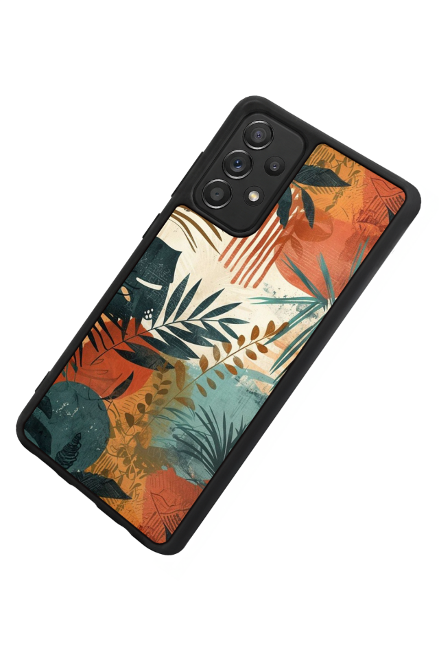 Samsung Galaxy A72 Uyumlu Botanik Tasarımlı Glossy Premium Kılıf