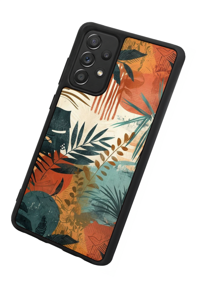 Samsung Galaxy A72 Uyumlu Botanik Tasarımlı Glossy Premium Kılıf
