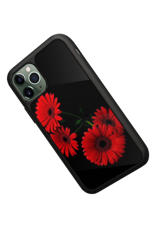 iPhone 11 Pro Max Uyumlu Cicek Tasarımlı Glossy Premium Kılıf