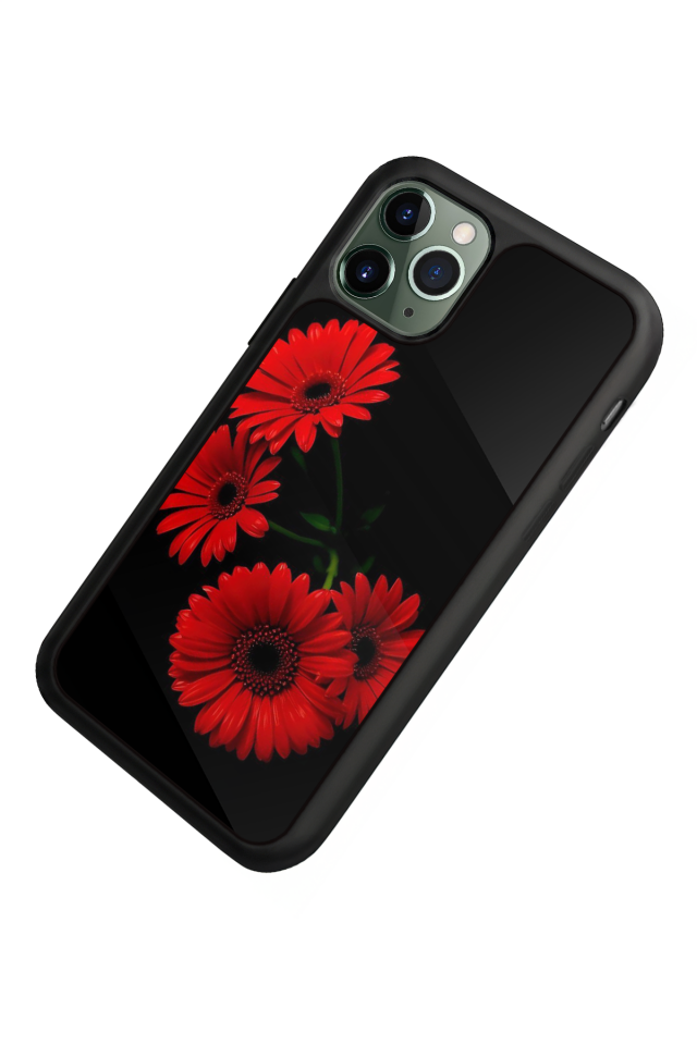 iPhone 11 Pro Max Uyumlu Cicek Tasarımlı Glossy Premium Kılıf
