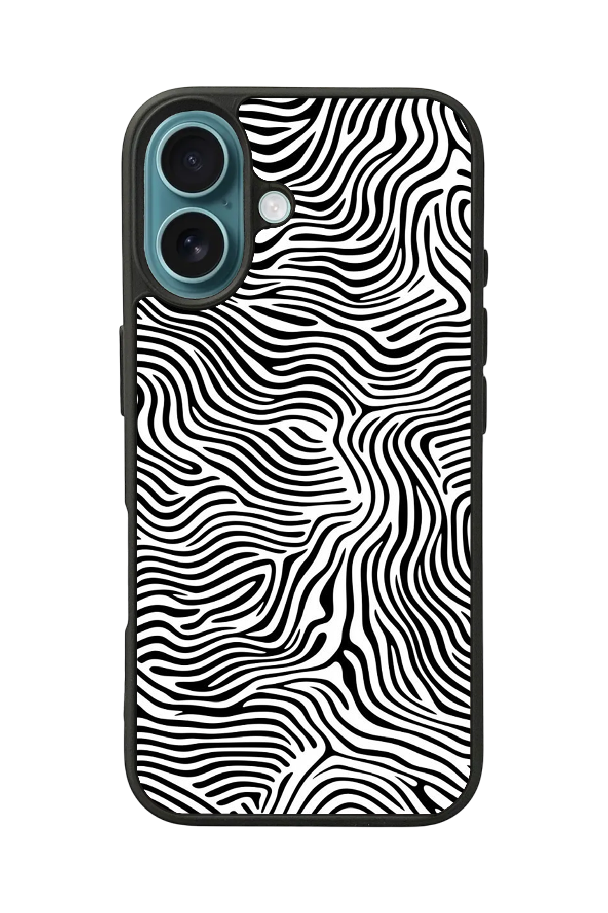 iPhone 16 Plus Uyumlu Çizgi Sanatı Tasarımlı Glossy Premium Kılıf