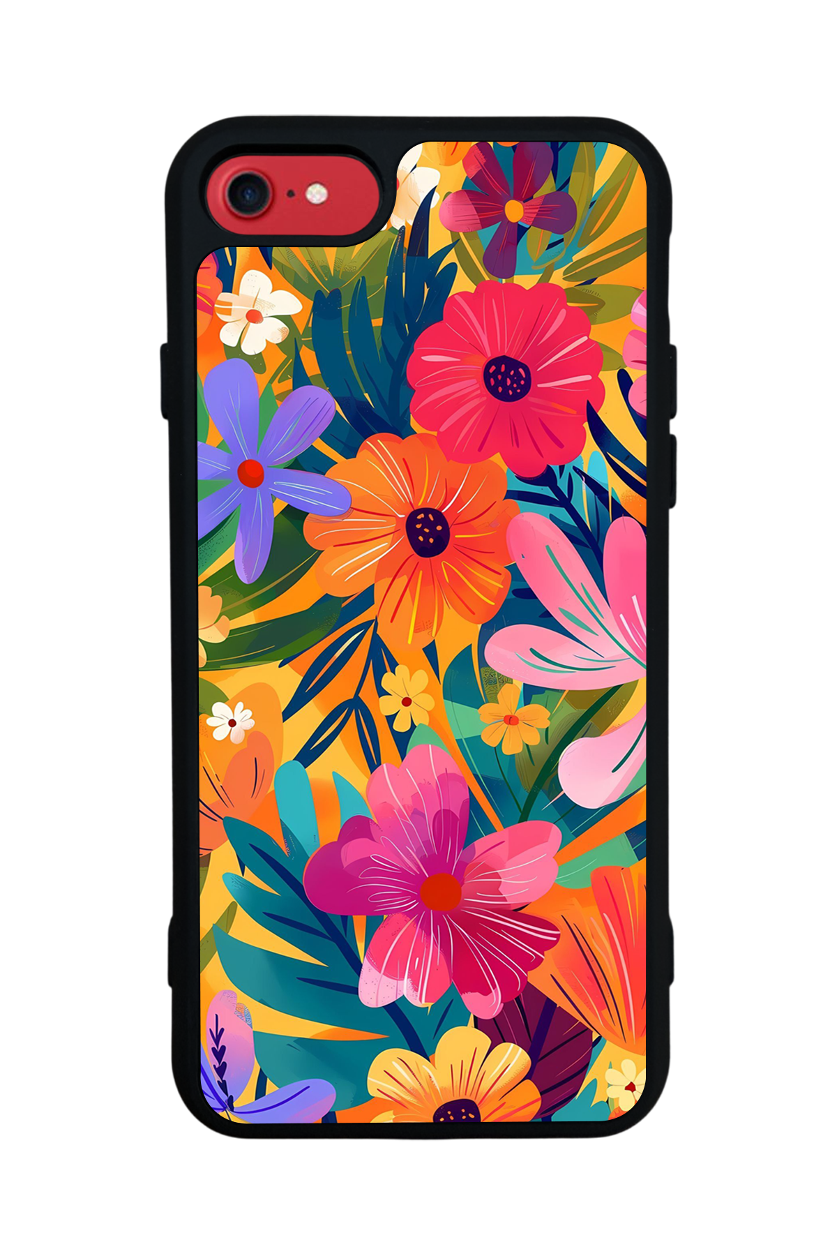 iPhone 8 Uyumlu Floral Tasarımlı Glossy Premium Kılıf