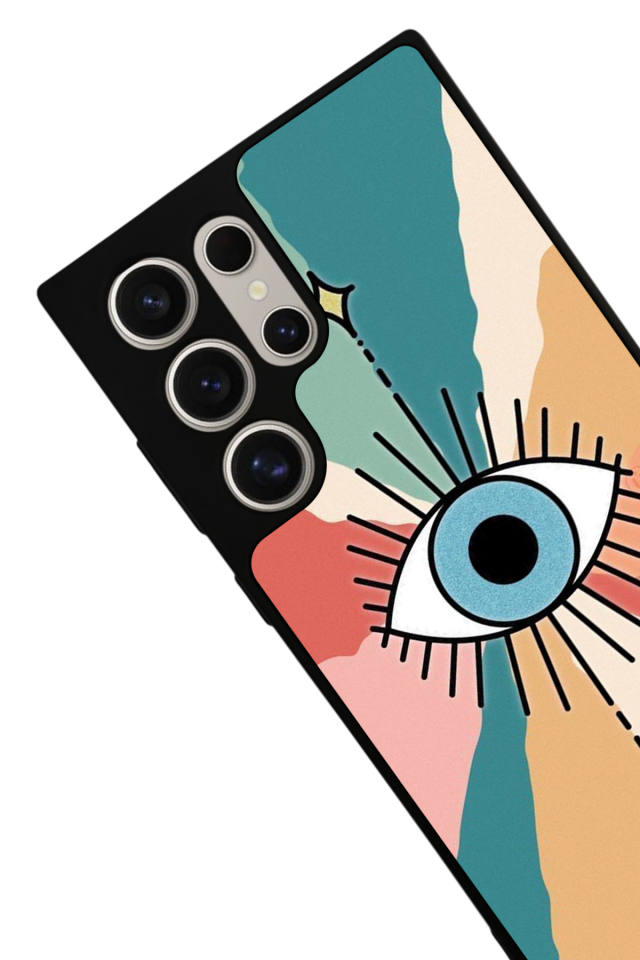 Samsung Galaxy S24 Ultra Uyumlu Göz Tasarımlı Glossy Premium Kılıf