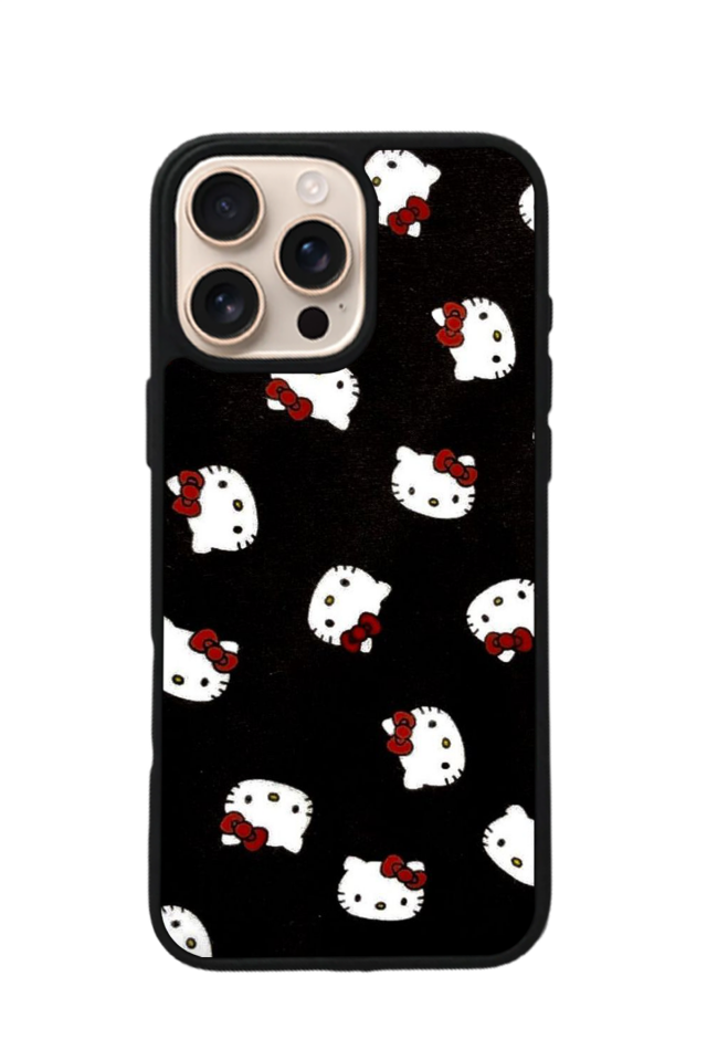 iPhone 16 Pro Max Uyumlu HelloKitty Tasarımlı Glossy Premium Kılıf
