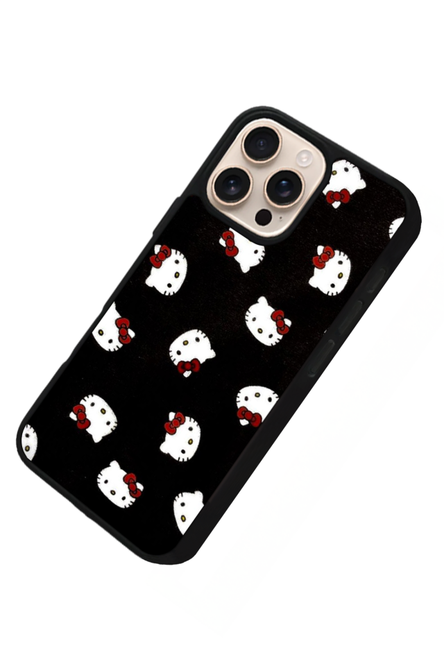 iPhone 16 Pro Max Uyumlu HelloKitty Tasarımlı Glossy Premium Kılıf