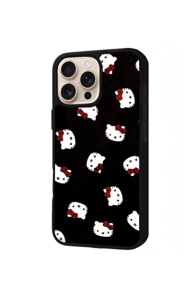 iPhone 16 Pro Max Uyumlu HelloKitty Tasarımlı Glossy Premium Kılıf