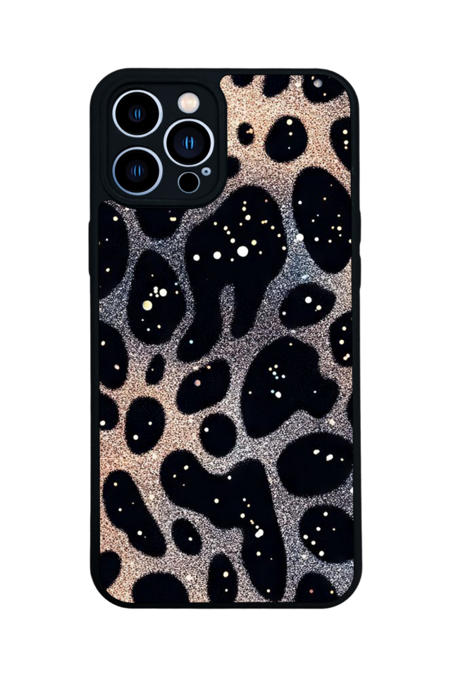 iPhone 13 Pro Max Uyumlu Hologram Leopar Tasarımlı Glossy Premium Kılıf