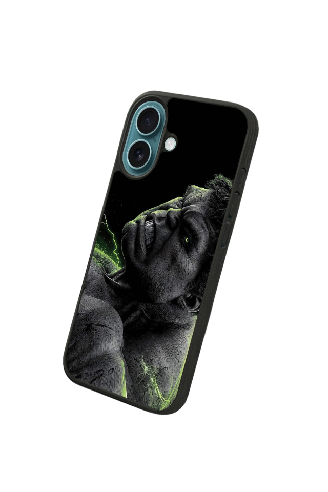 iPhone 16 Uyumlu Hulk Tasarımlı Glossy Premium Kılıf