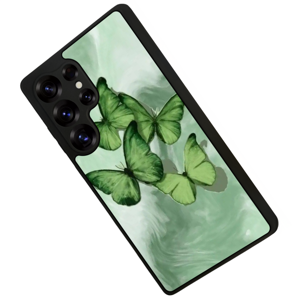 Samsung Galaxy S25 Ultra Uyumlu Kelebek Tasarımlı Glossy Premium Kılıf