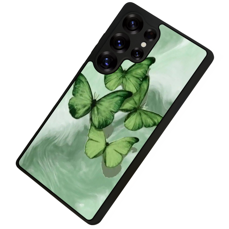 Samsung Galaxy S25 Ultra Uyumlu Kelebek Tasarımlı Glossy Premium Kılıf