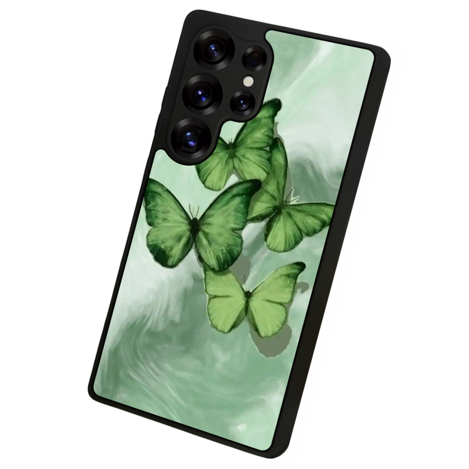Samsung Galaxy S25 Ultra Uyumlu Kelebek Tasarımlı Glossy Premium Kılıf