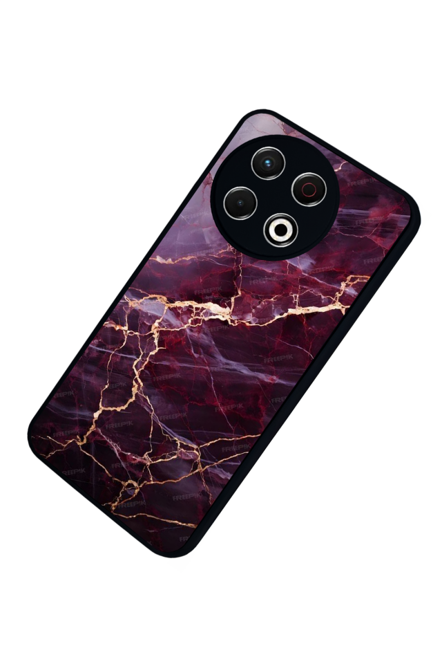 Tecno Spark 30 Pro Uyumlu Mermer Marble Tasarımlı Glossy Premium Kılıf
