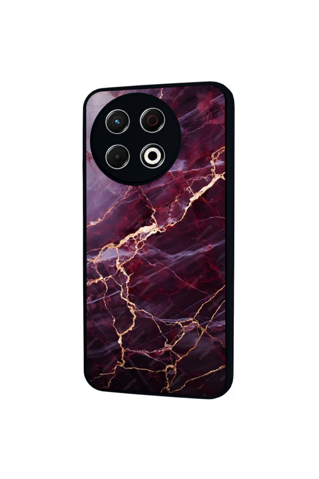 Tecno Spark 30 Pro Uyumlu Mermer Marble Tasarımlı Glossy Premium Kılıf