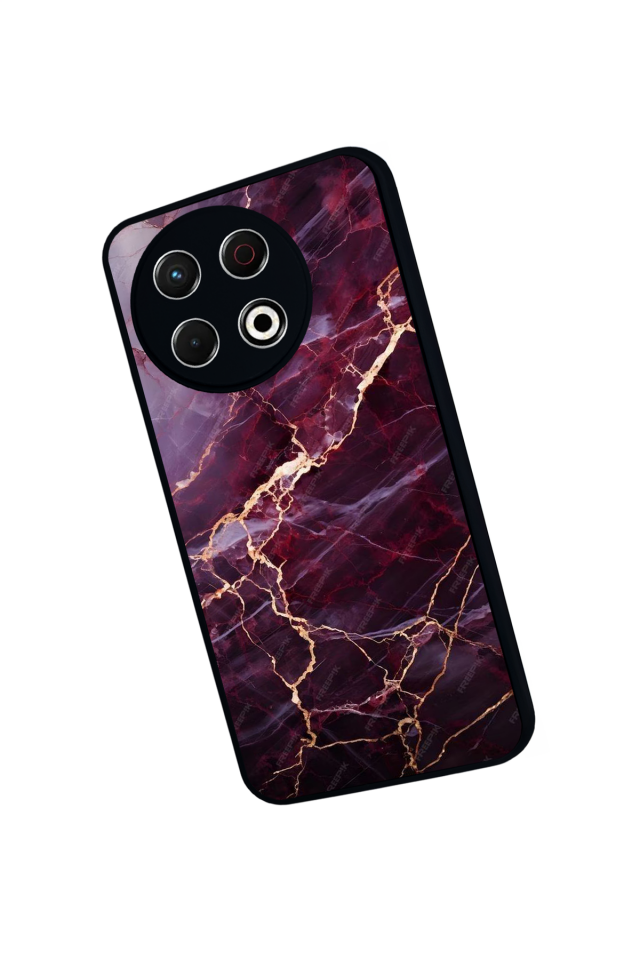 Tecno Spark 30 Pro Uyumlu Mermer Marble Tasarımlı Glossy Premium Kılıf