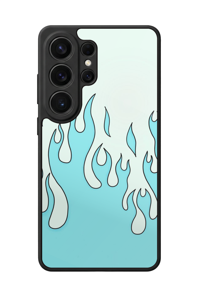 Samsung Galaxy S26 Ultra Uyumlu Retro Flame Patterns Tasarımlı Glossy Premium Kılıf