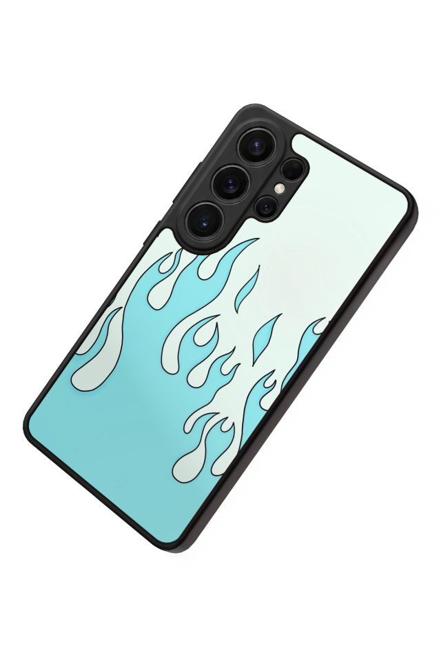 Samsung Galaxy S26 Ultra Uyumlu Retro Flame Patterns Tasarımlı Glossy Premium Kılıf