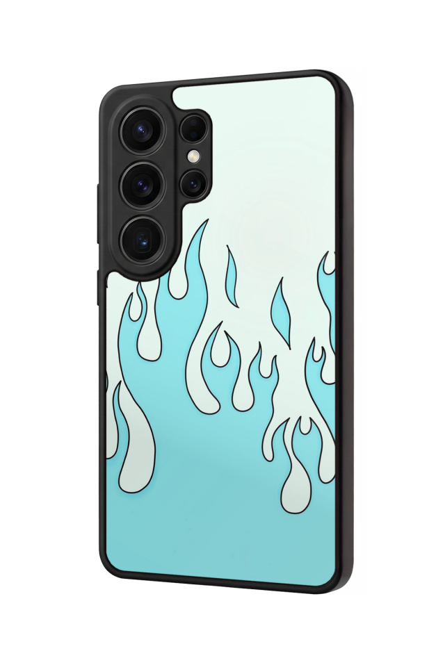 Samsung Galaxy S26 Ultra Uyumlu Retro Flame Patterns Tasarımlı Glossy Premium Kılıf