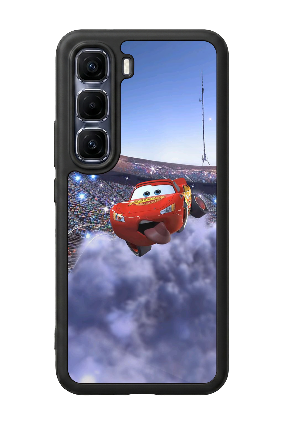 Infinix Hot 60 Pro Plus Uyumlu Şimsek McQueen Tasarımlı Glossy Premium Kılıf