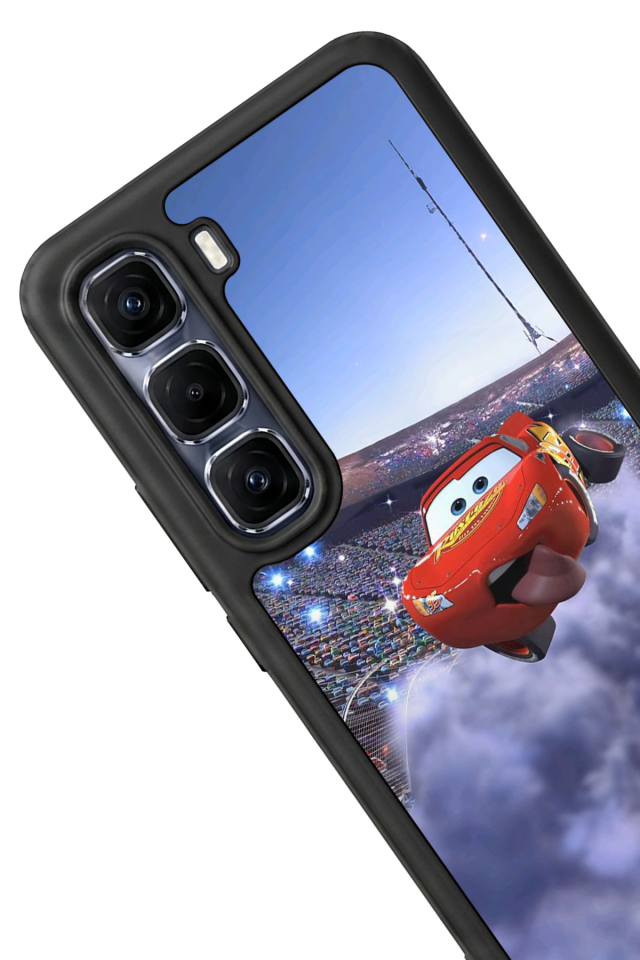 Infinix Hot 60 Pro Plus Uyumlu Şimsek McQueen Tasarımlı Glossy Premium Kılıf