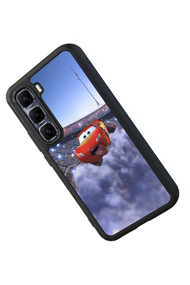 Infinix Hot 60 Pro Plus Uyumlu Şimsek McQueen Tasarımlı Glossy Premium Kılıf