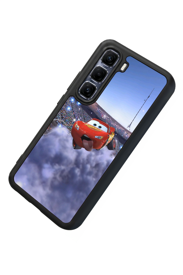 Infinix Hot 60 Pro Plus Uyumlu Şimsek McQueen Tasarımlı Glossy Premium Kılıf