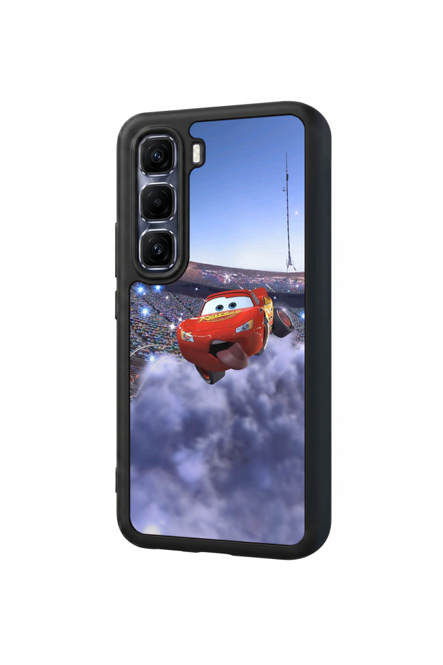 Infinix Hot 60 Pro Plus Uyumlu Şimsek McQueen Tasarımlı Glossy Premium Kılıf