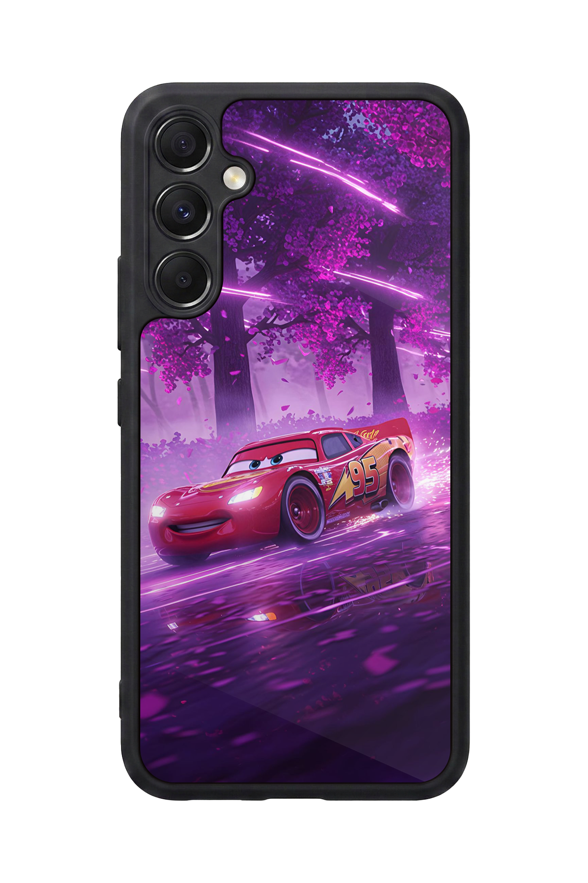 Samsung Galaxy A34 Uyumlu Şimsek McQueen Tasarımlı Glossy Premium Kılıf