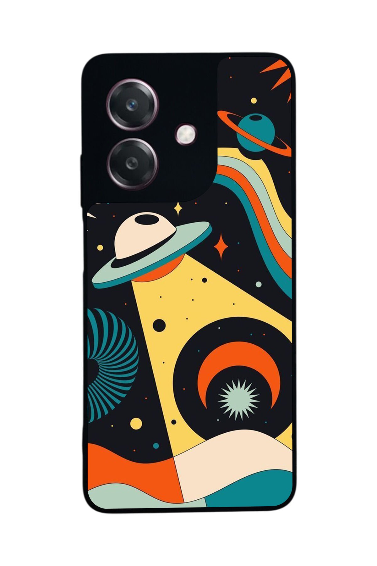 Oppo A3 5G Uyumlu Uzay Tasarımlı Glossy Premium Kılıf