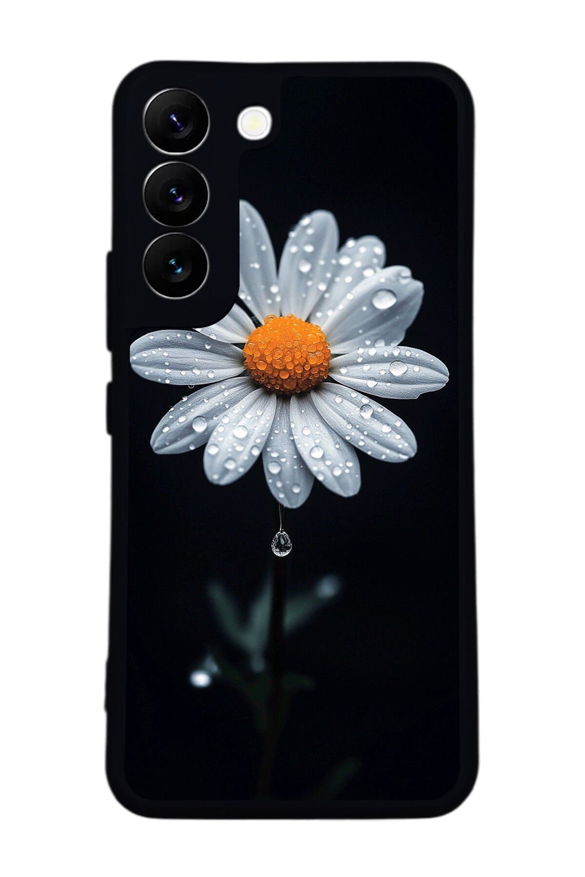 Samsung Galaxy S22 Uyumlu Papatya Tasarımlı Glossy Premium Kılıf