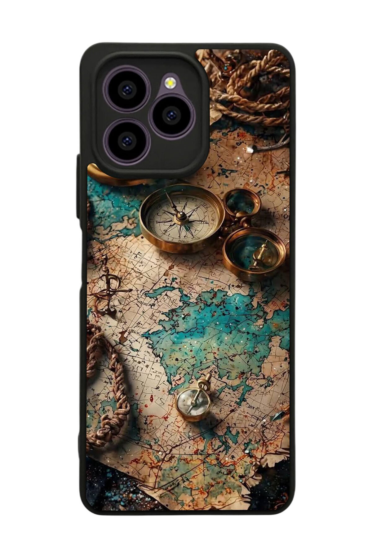 Omix X6 Uyumlu Harita Tasarımlı Glossy Premium Kılıf