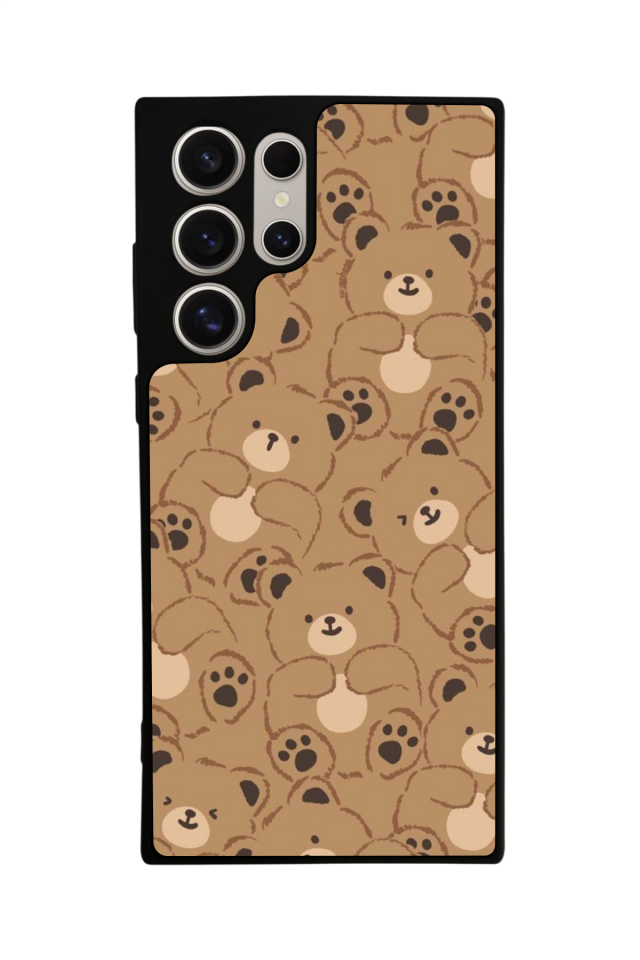 Samsung Galaxy S22 Ultra Uyumlu Ayı Tasarımlı Glossy Premium Kılıf