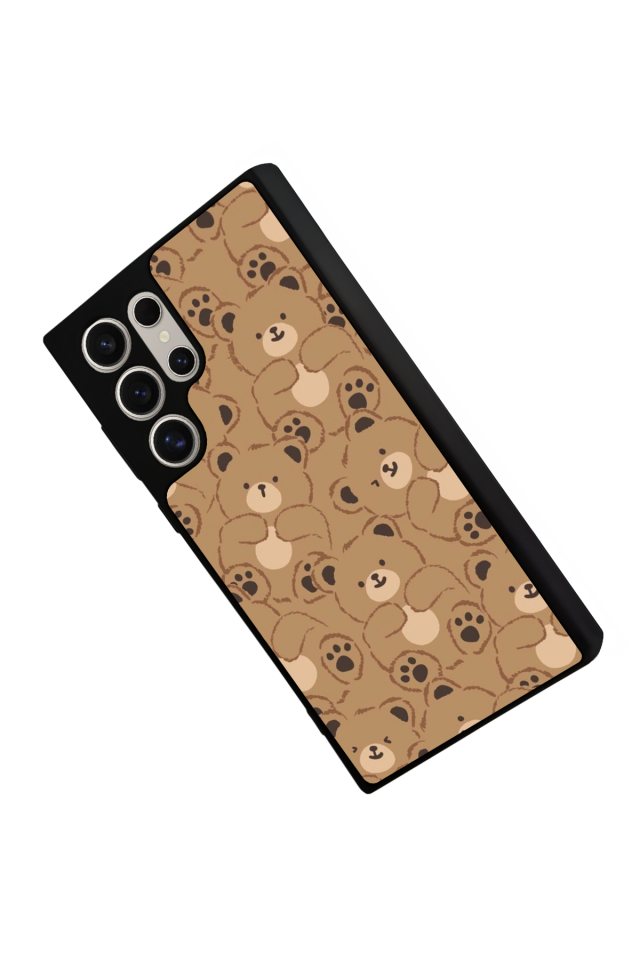 Samsung Galaxy S22 Ultra Uyumlu Ayı Tasarımlı Glossy Premium Kılıf