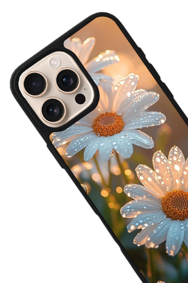 iPhone 14 Pro Uyumlu Cicek Tasarımlı Glossy Premium Kılıf