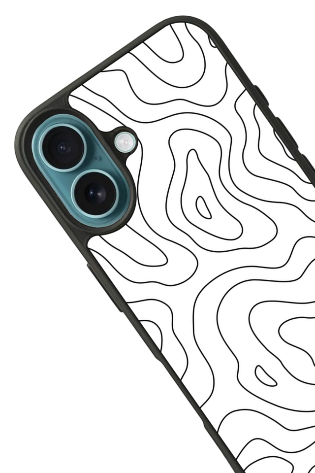 iPhone 16 Plus Uyumlu Çizgi Sanatı Tasarımlı Glossy Premium Kılıf