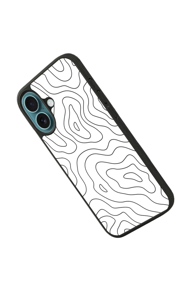 iPhone 16 Plus Uyumlu Çizgi Sanatı Tasarımlı Glossy Premium Kılıf