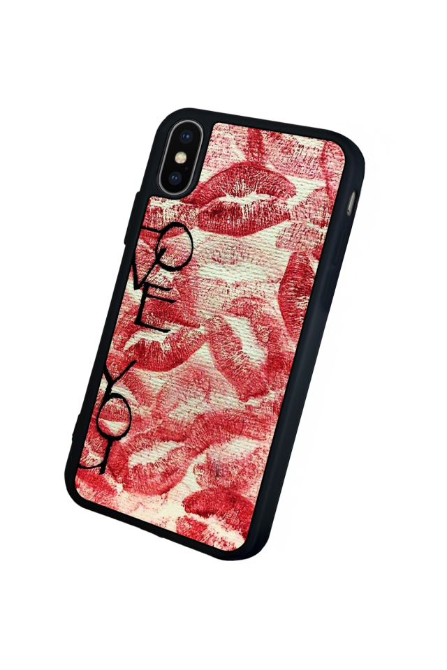 iPhone X/ XS Uyumlu Dudak Tasarımlı Glossy Premium Kılıf