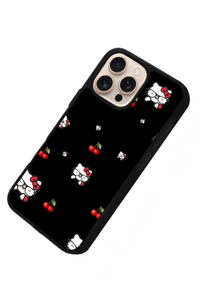 iPhone 16 Pro Max Uyumlu HelloKitty Tasarımlı Glossy Premium Kılıf