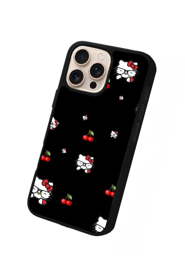 iPhone 16 Pro Max Uyumlu HelloKitty Tasarımlı Glossy Premium Kılıf