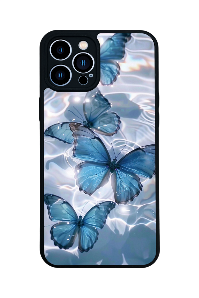 iPhone 12 Pro Max Uyumlu Kelebek Tasarımlı Glossy Premium Kılıf