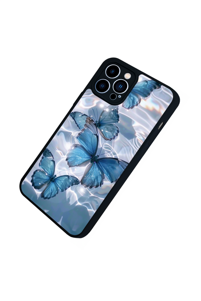 iPhone 12 Pro Max Uyumlu Kelebek Tasarımlı Glossy Premium Kılıf