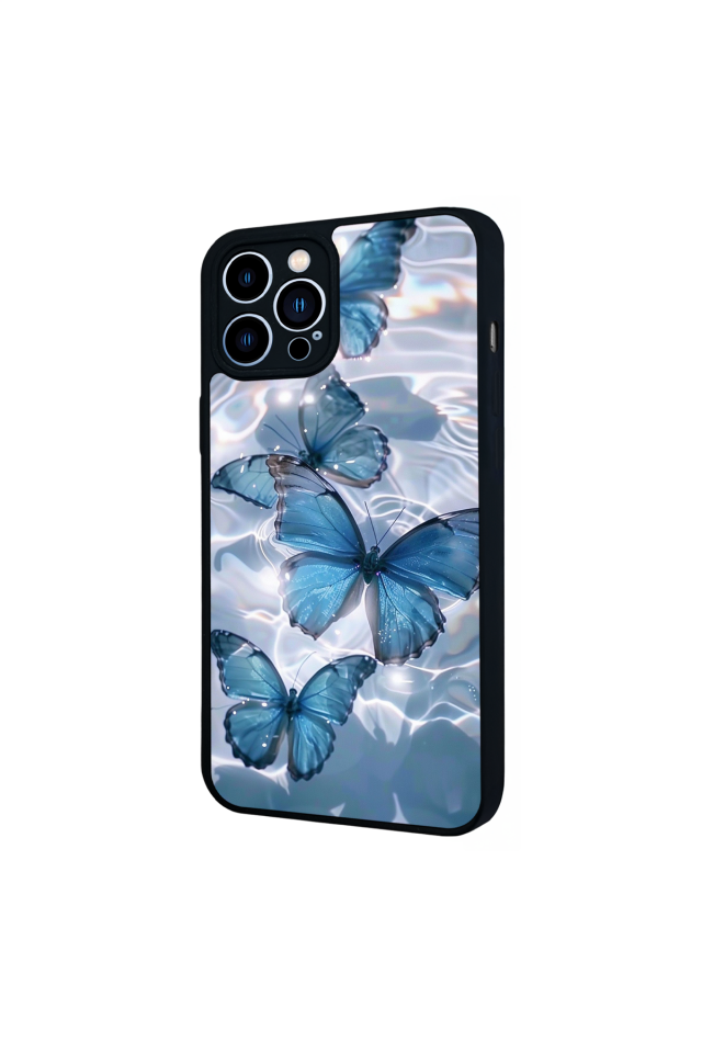 iPhone 12 Pro Max Uyumlu Kelebek Tasarımlı Glossy Premium Kılıf