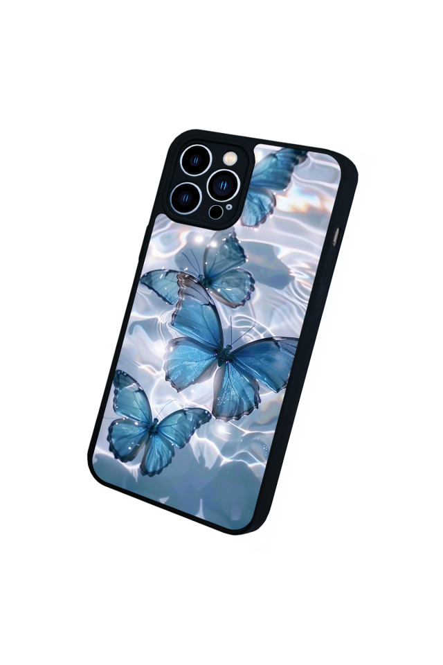 iPhone 12 Pro Max Uyumlu Kelebek Tasarımlı Glossy Premium Kılıf