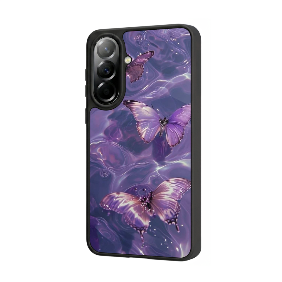 Samsung Galaxy A57 Uyumlu Kelebek Tasarımlı Glossy Premium Kılıf