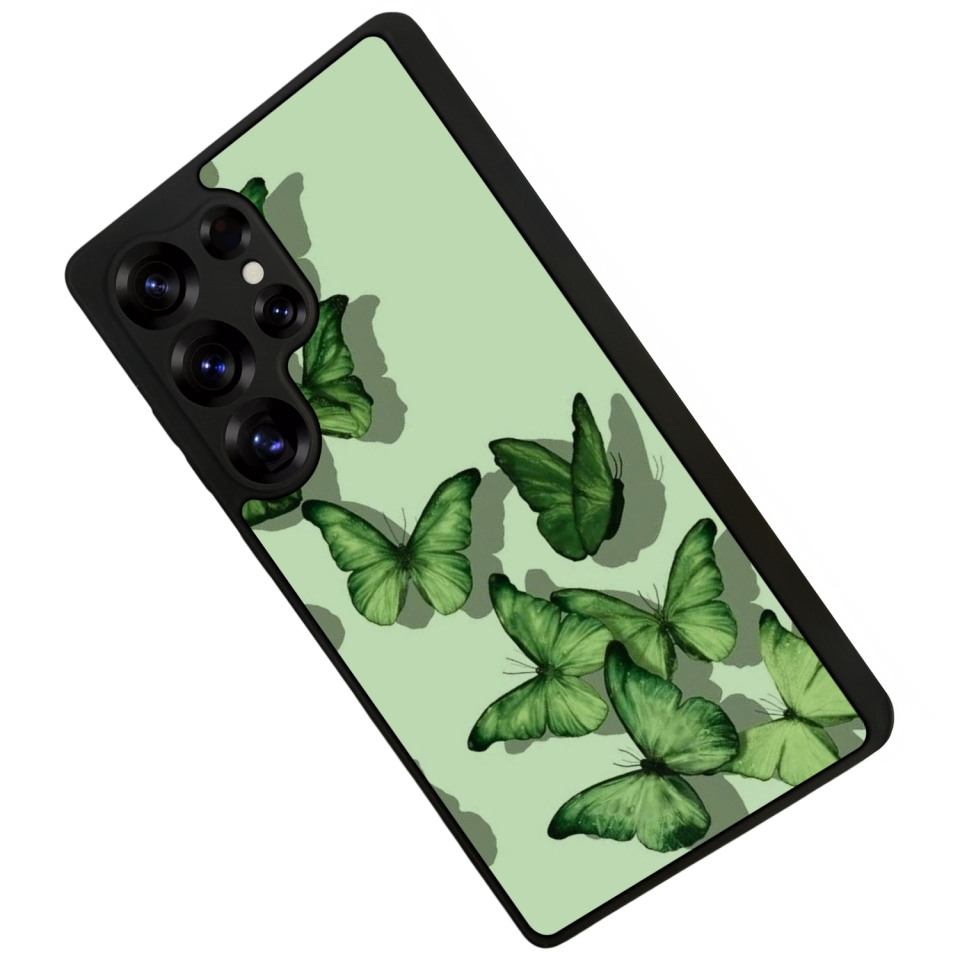 Samsung Galaxy S25 Ultra Uyumlu Kelebek Tasarımlı Glossy Premium Kılıf