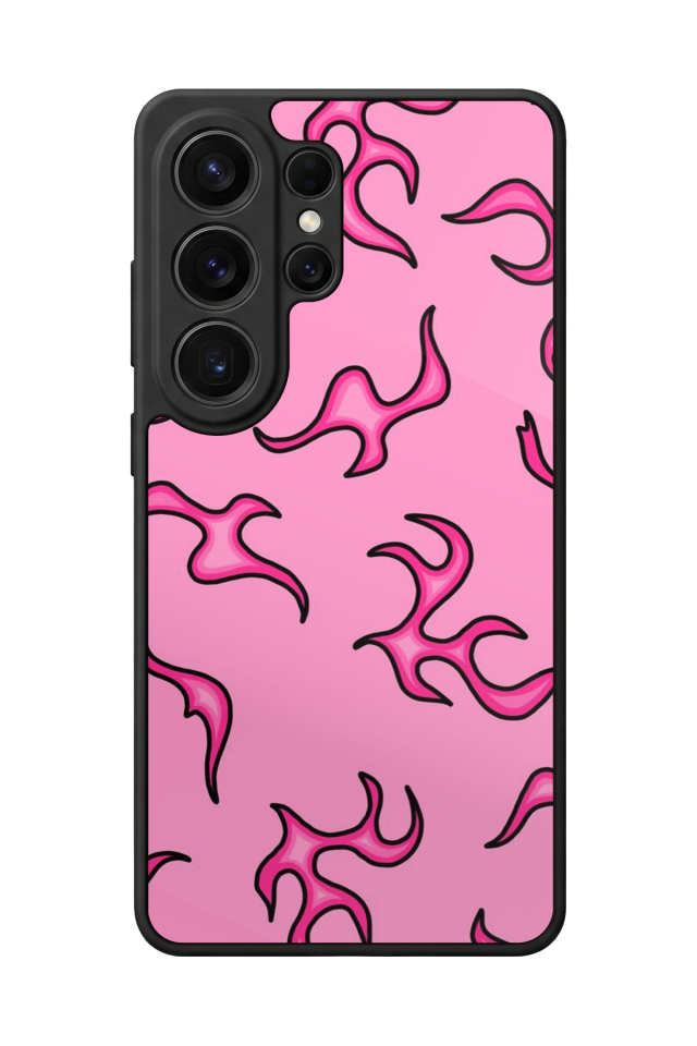 Samsung Galaxy S26 Ultra Uyumlu Retro Flame Patterns Tasarımlı Glossy Premium Kılıf