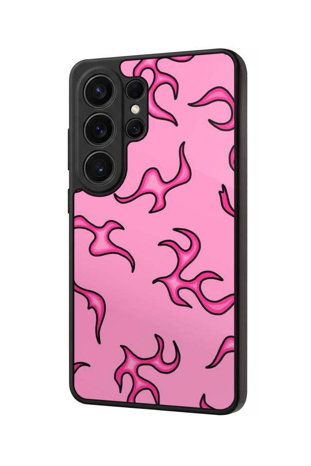 Samsung Galaxy S26 Ultra Uyumlu Retro Flame Patterns Tasarımlı Glossy Premium Kılıf