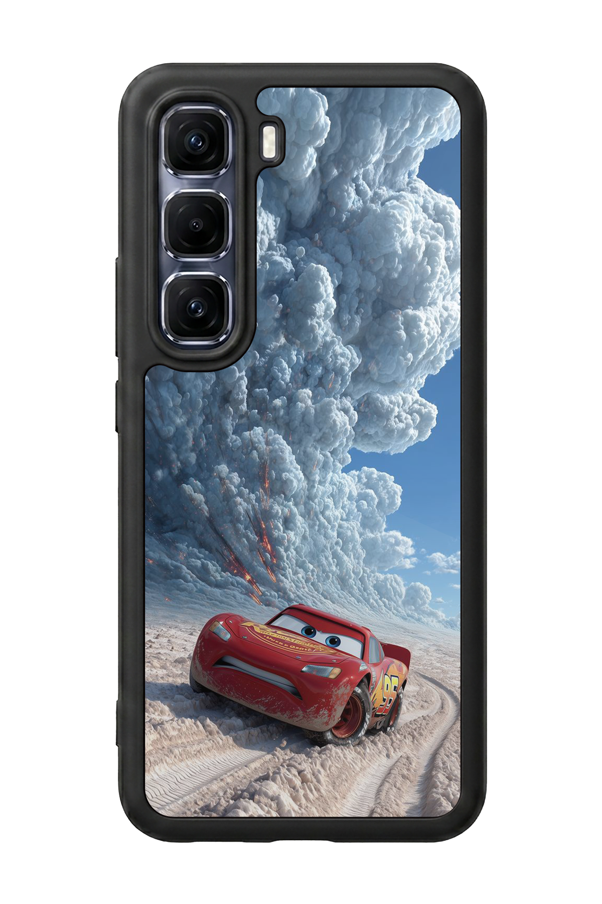 Infinix Hot 60 Pro Plus Uyumlu Şimsek McQueen Tasarımlı Glossy Premium Kılıf