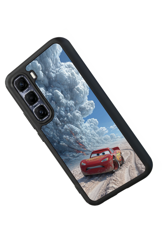 Infinix Hot 60 Pro Plus Uyumlu Şimsek McQueen Tasarımlı Glossy Premium Kılıf